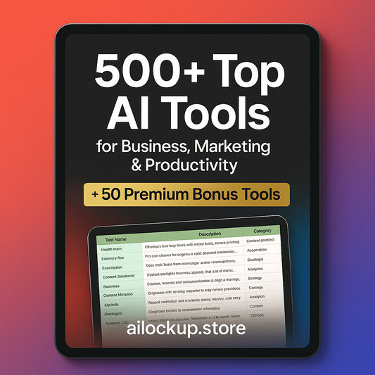 500+ Top AI Tools for Business, Marketing & Productivity + 50 Premium Bonus Tools